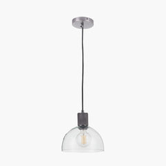 Kingston Clear Glass Pendant - Brass/Bronze