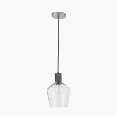 Bexley Clear Glass Pendant - Brass/Bronze