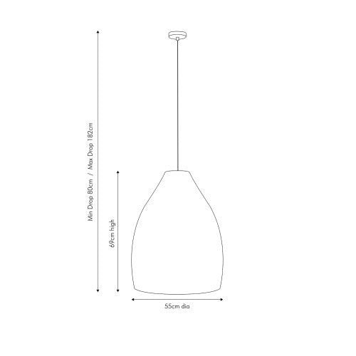 Molokai Natural Woven Cloche Pendant