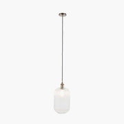 Clear Ribbed Glass Tall Pendant-Promotional Offer