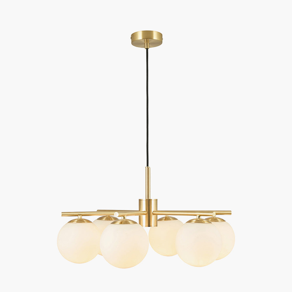Asterope 6 White Orb and Gold Pendant- Promotional Offers