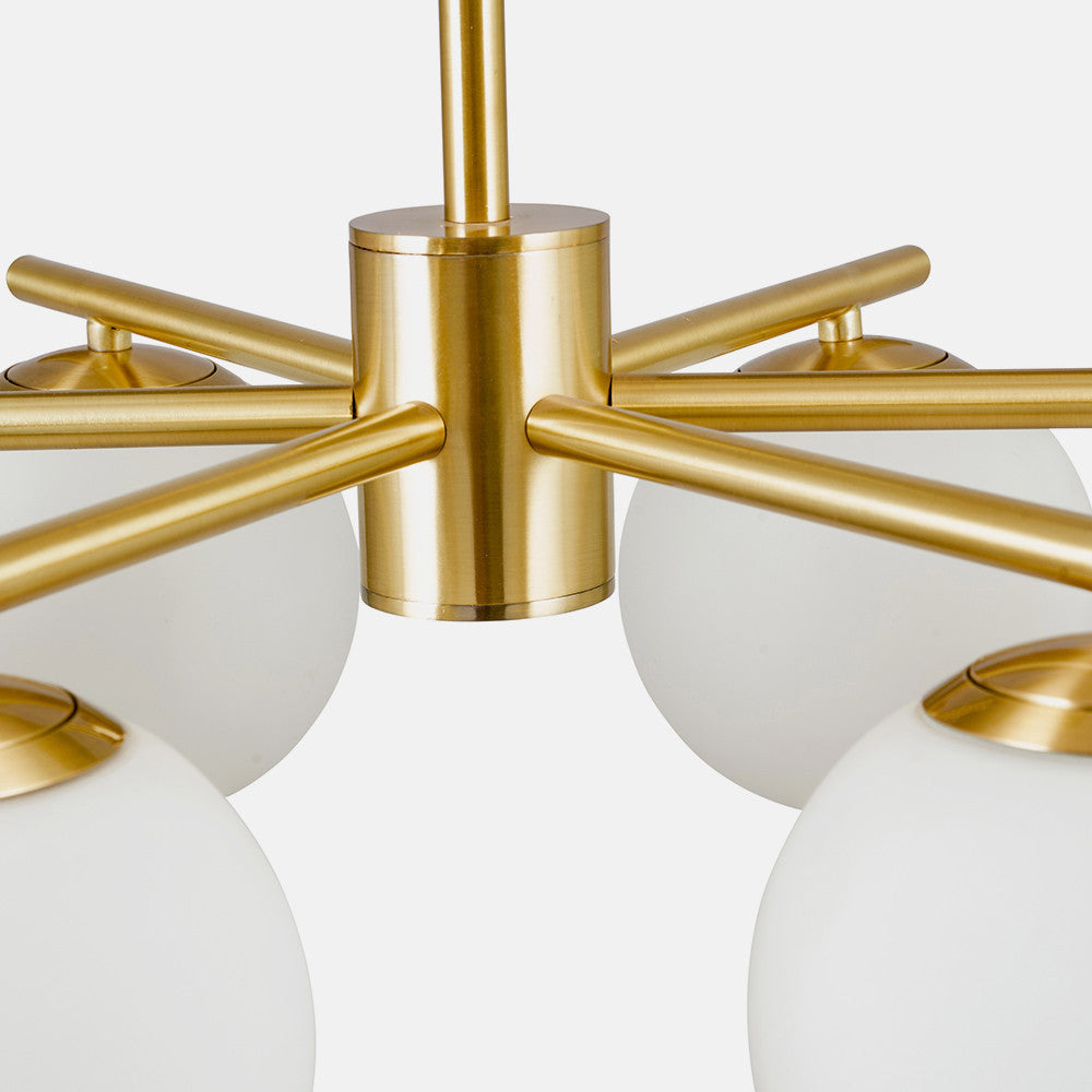 Asterope 6 White Orb and Gold Pendant- Promotional Offers