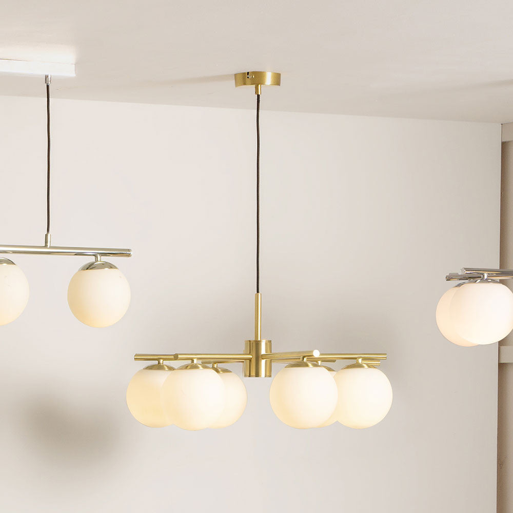 Asterope 6 White Orb and Gold Pendant- Promotional Offers