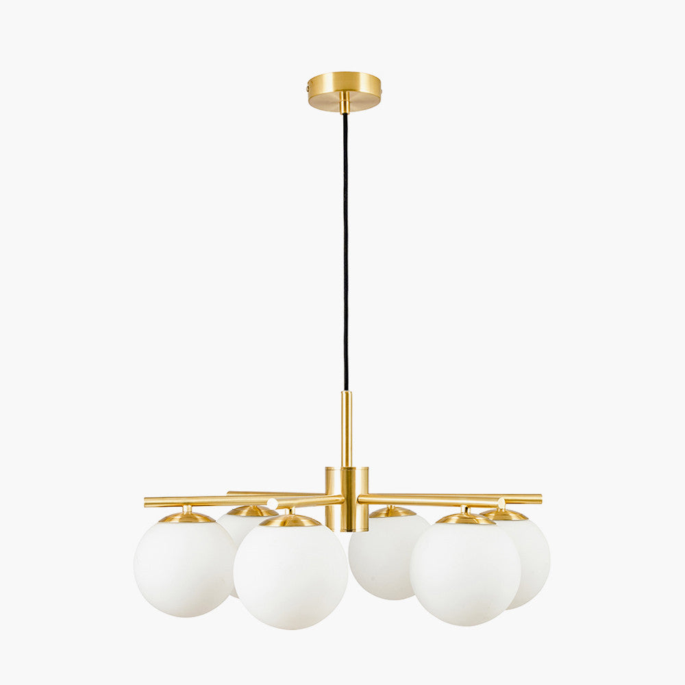 Asterope 6 White Orb and Gold Pendant- Promotional Offers