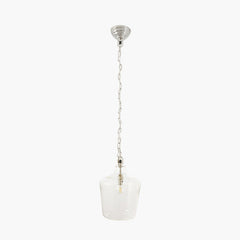 Anise Silver Metal and Glass Pendant CLEARANCE