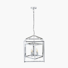 Anniston Metal 4 Light Cube Pendant- Nickel/ Black Finishes