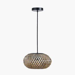 Evianna Black and Natural Rattan Pendant