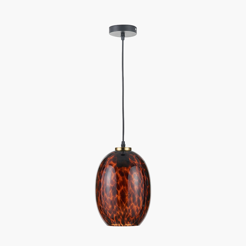 Lucien Tortoiseshell Glass Pendant - Small/Large