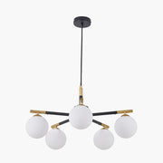 Wanda 5Lt Multi-Arm Pendant - Black Metal