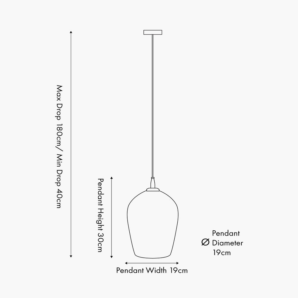 Giselle Diamond Pendant - Clear Glass