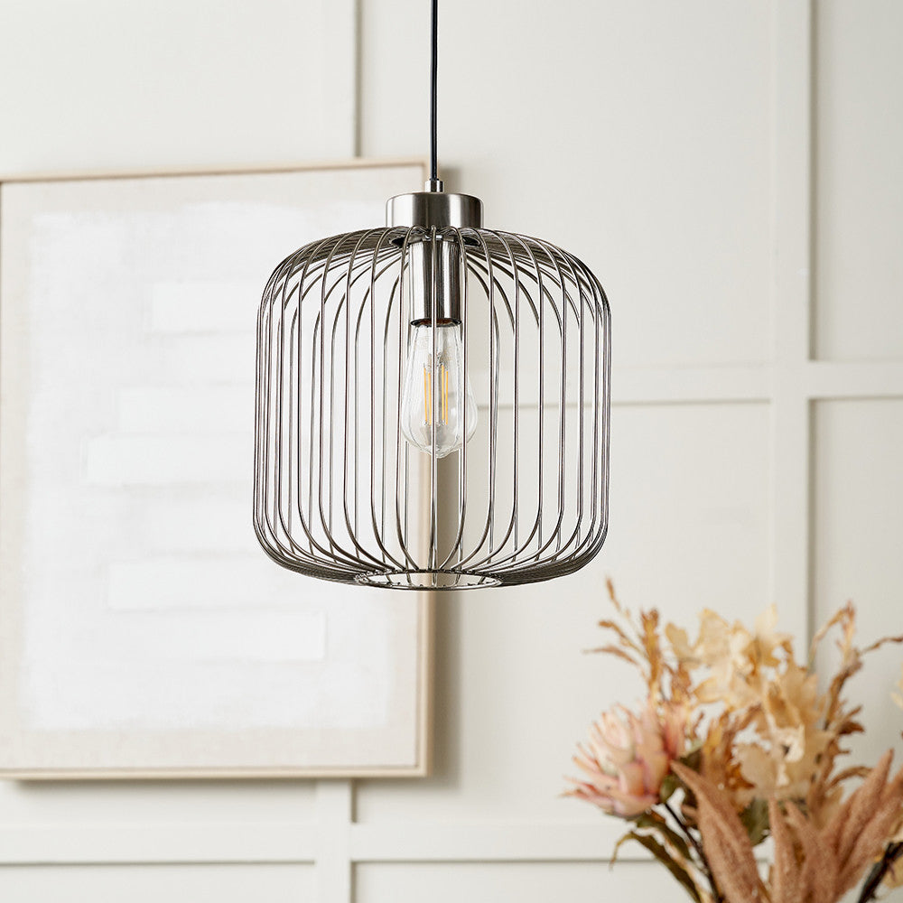 Dania Silver Metal Wire Pendant