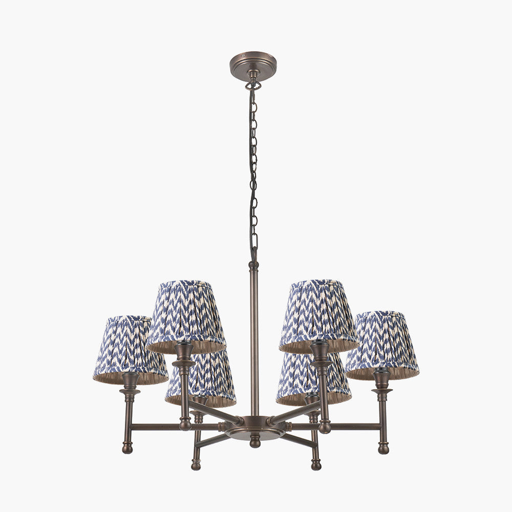 Piero Antique Bronze 6Lt Pendant - Various Shades