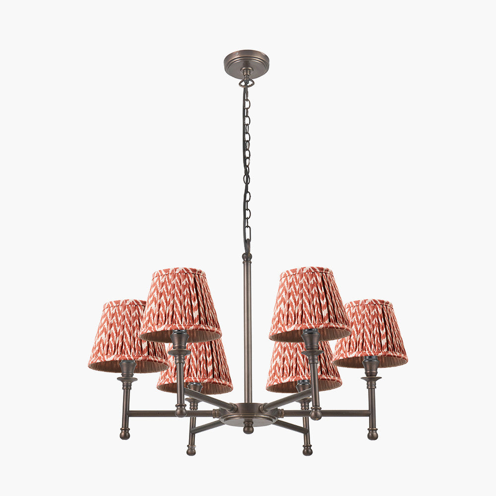 Piero Antique Bronze 6Lt Pendant - Various Shades