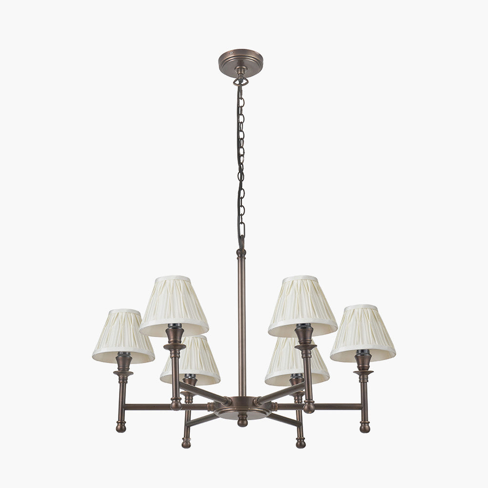 Piero Antique Bronze 6Lt Pendant - Various Shades