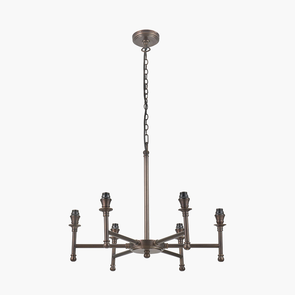 Piero Antique Bronze 6Lt Pendant - Various Shades