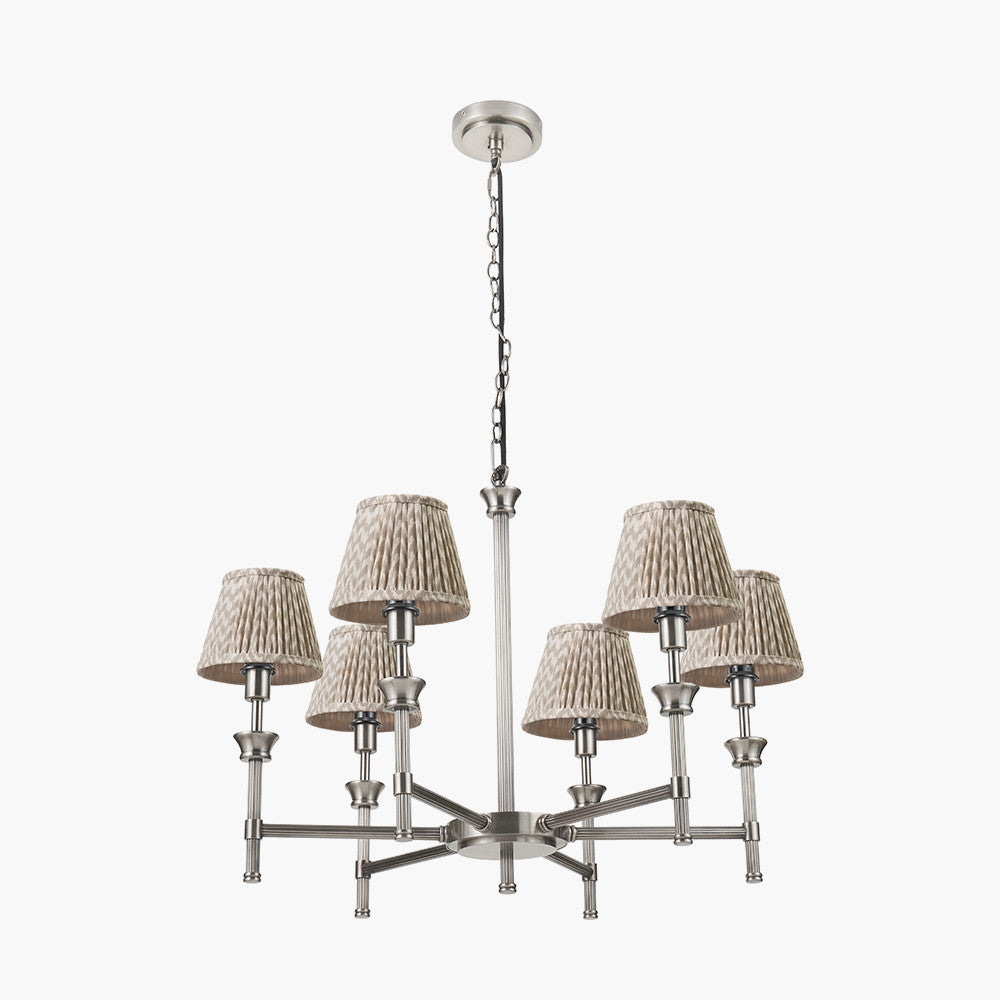 Salvatore Antique Silver 6Lt Pendant - Various Shades
