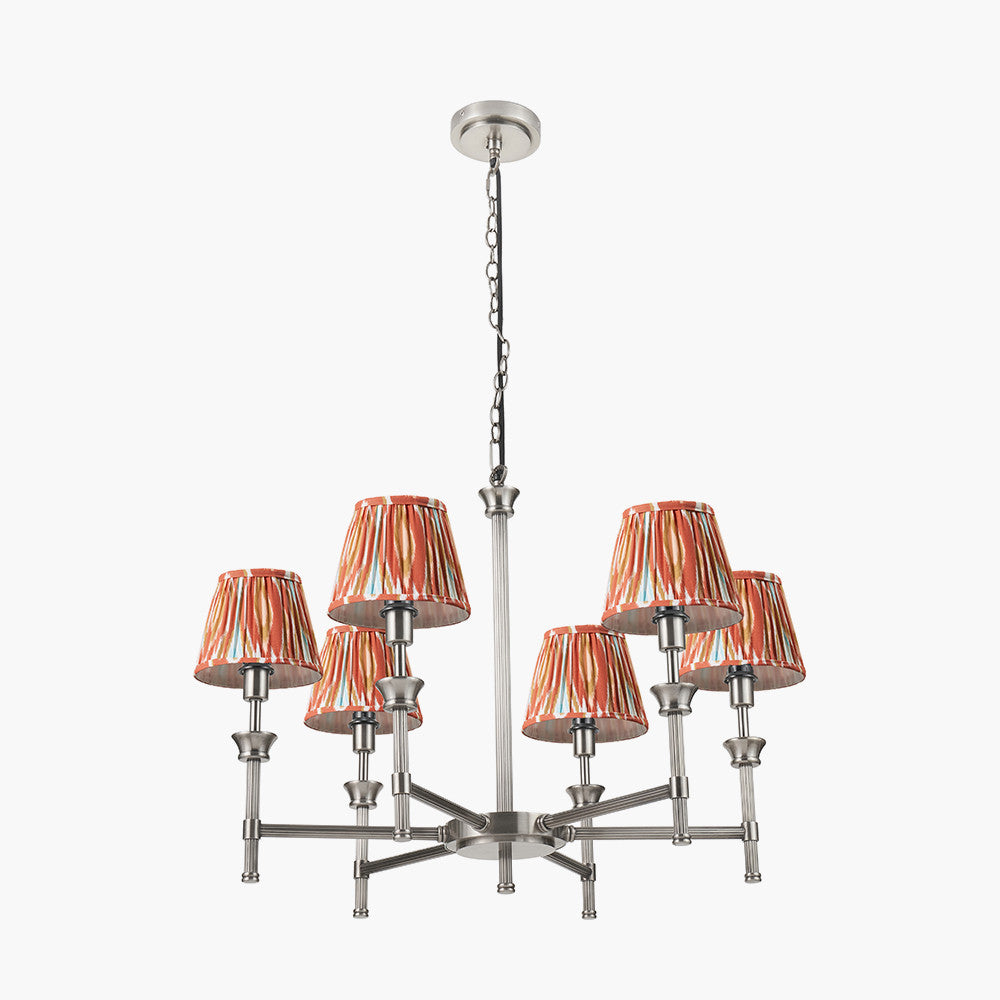 Salvatore Antique Silver 6Lt Pendant - Various Shades