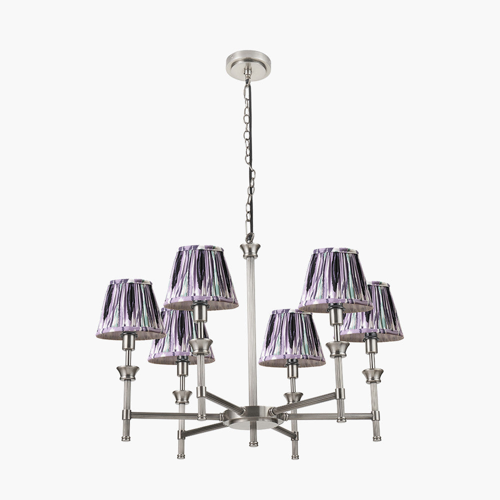 Salvatore Antique Silver 6Lt Pendant - Various Shades