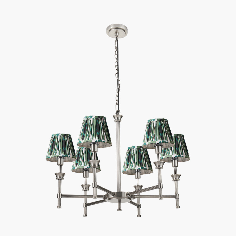 Salvatore Antique Silver 6Lt Pendant - Various Shades