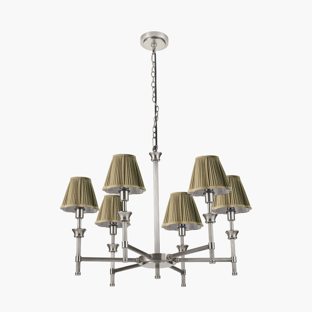 Salvatore Antique Silver 6Lt Pendant - Various Shades