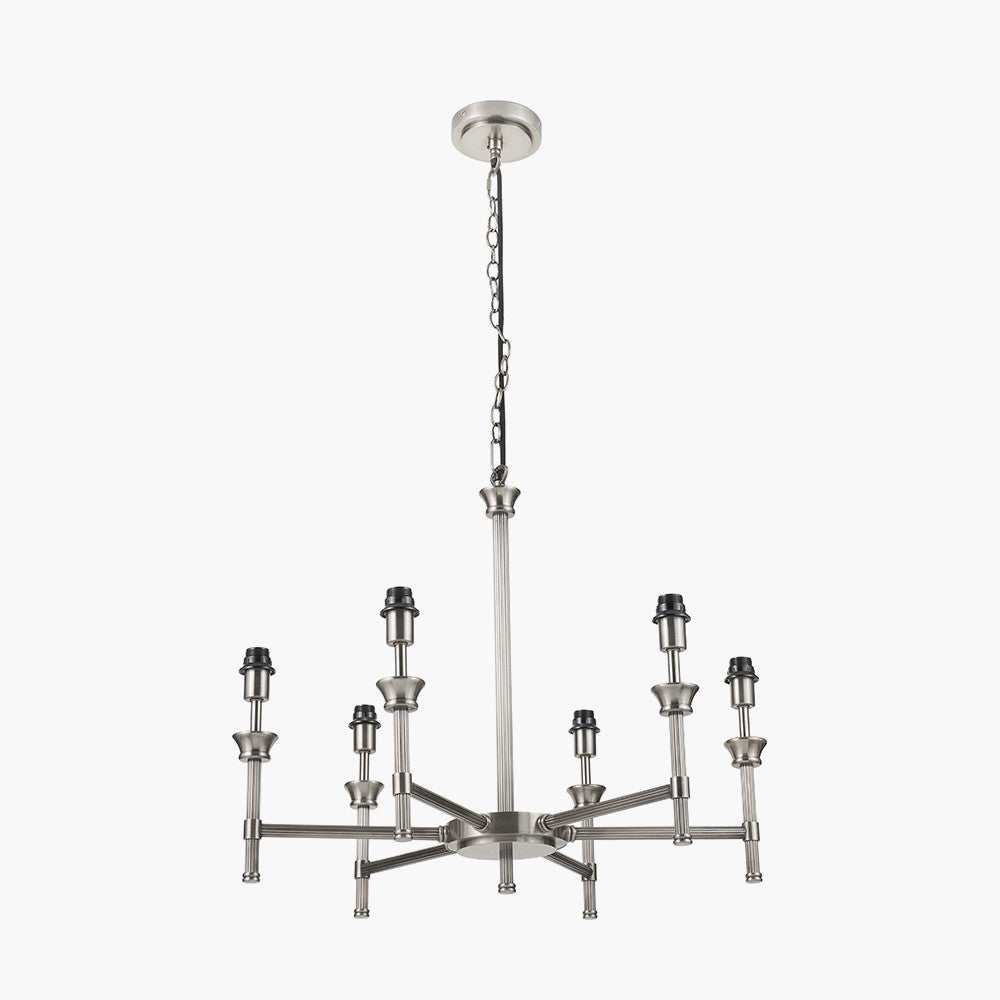 Salvatore Antique Silver 6Lt Pendant - Various Shades
