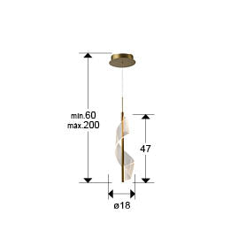 Velas- Lamp 1/9/14/24Lt Gold Ip20 Integrated Led Dimmable