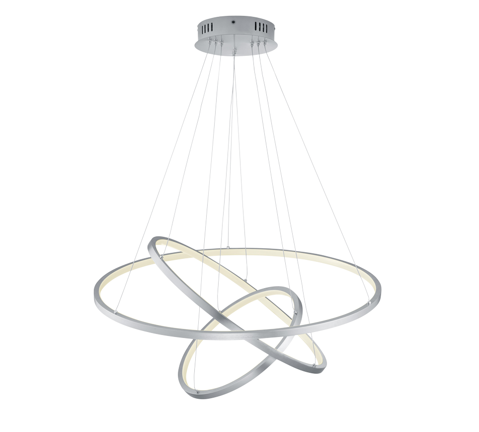 Aaron LED Hanging Light - Matt Nickel/Anthracite Finish
