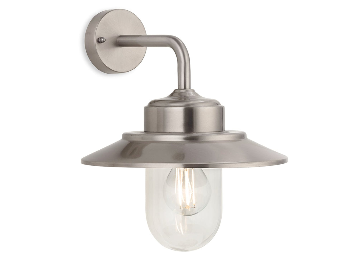 Naples Wall Light- Black/ Stainless Steel
