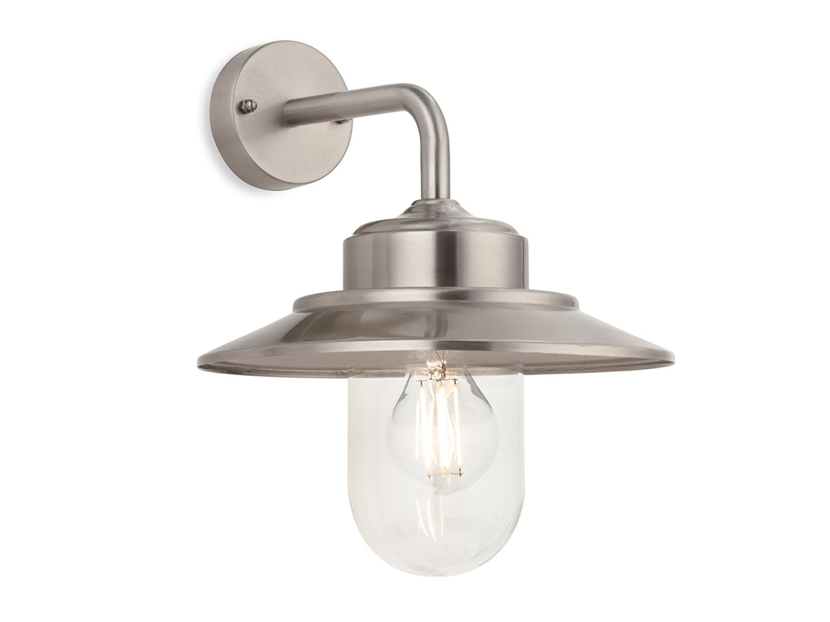 Naples Wall Light- Black/ Stainless Steel