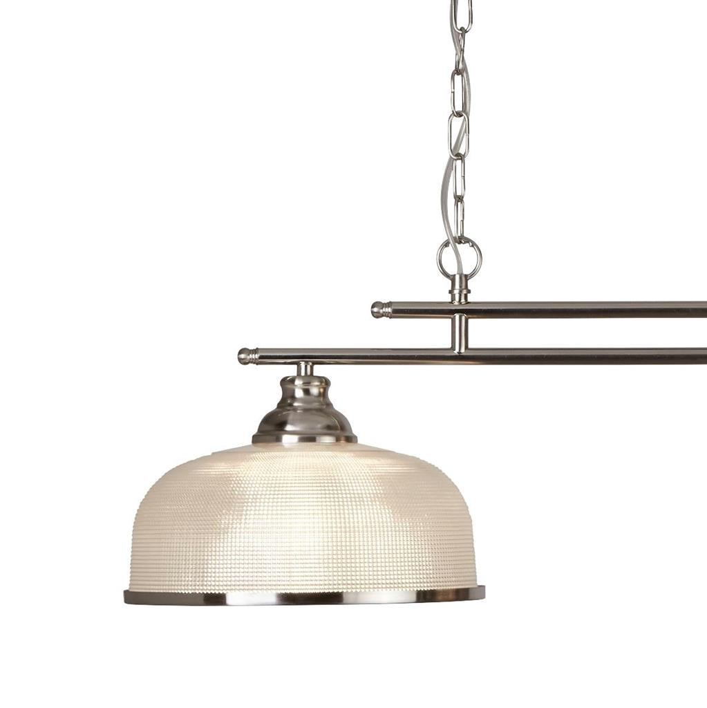 Bistro 2/3Lt Kitchen Light  - Satin Silver/Antique Brass Finish