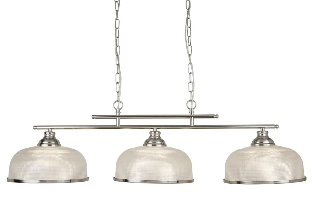 Bistro 2/3Lt Kitchen Light  - Satin Silver/Antique Brass Finish