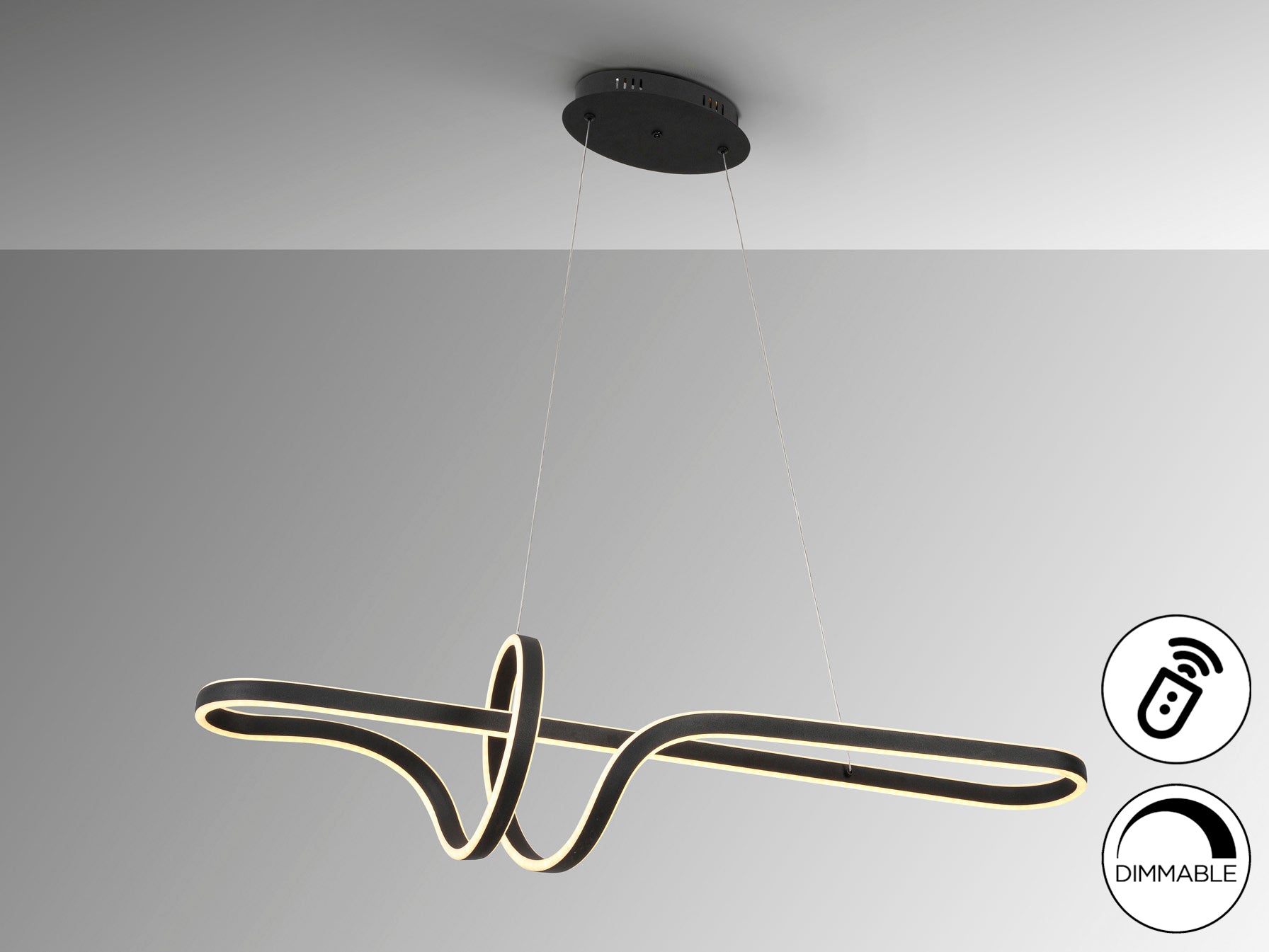 Sinphony LED Linear Pendant - Matt Black