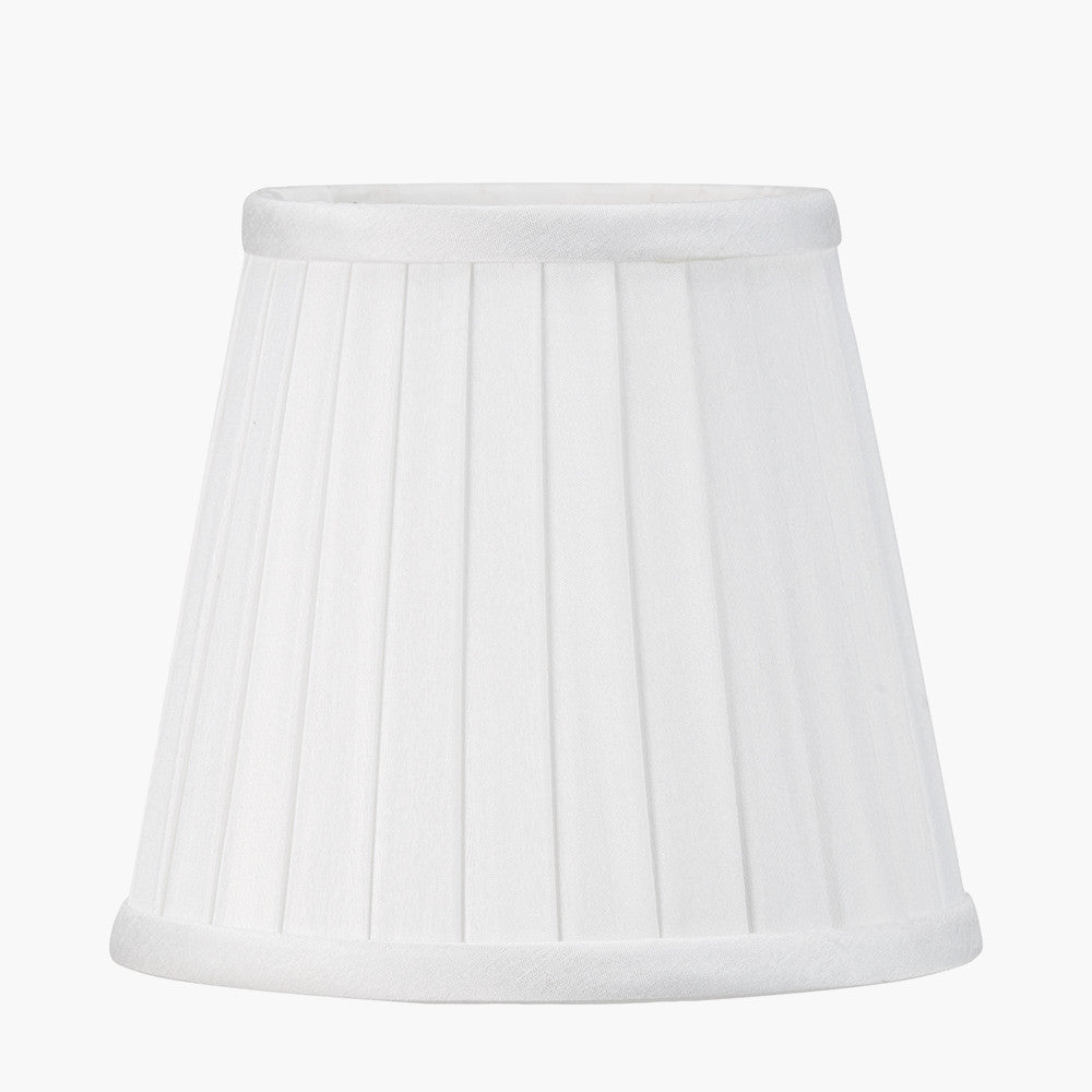 Lyndon Silk Pleat Lampshade -Black/Ivory/Taupe