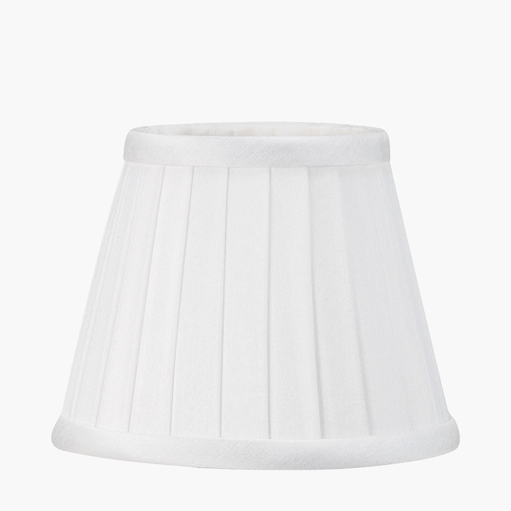 Lyndon Silk Pleat Lampshade -Black/Ivory/Taupe