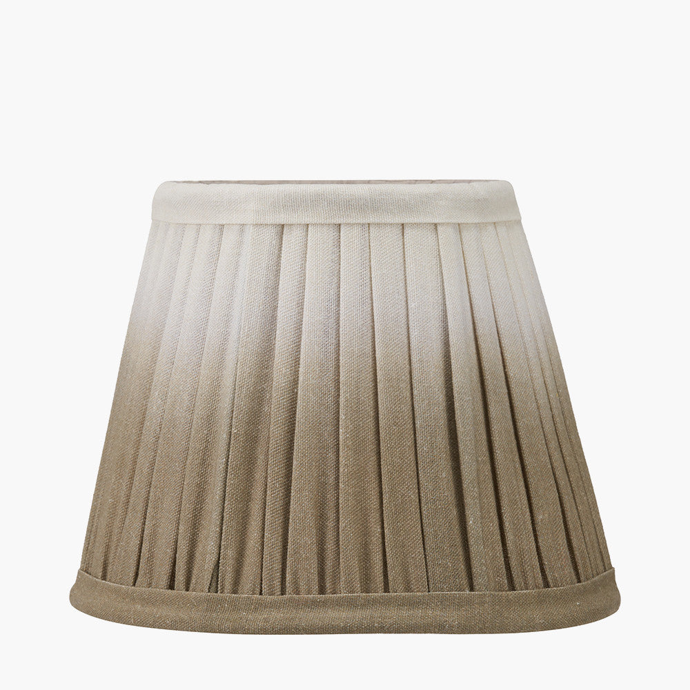 Scallop Ombre Soft Pleated Lampshade - Blue/Taupe