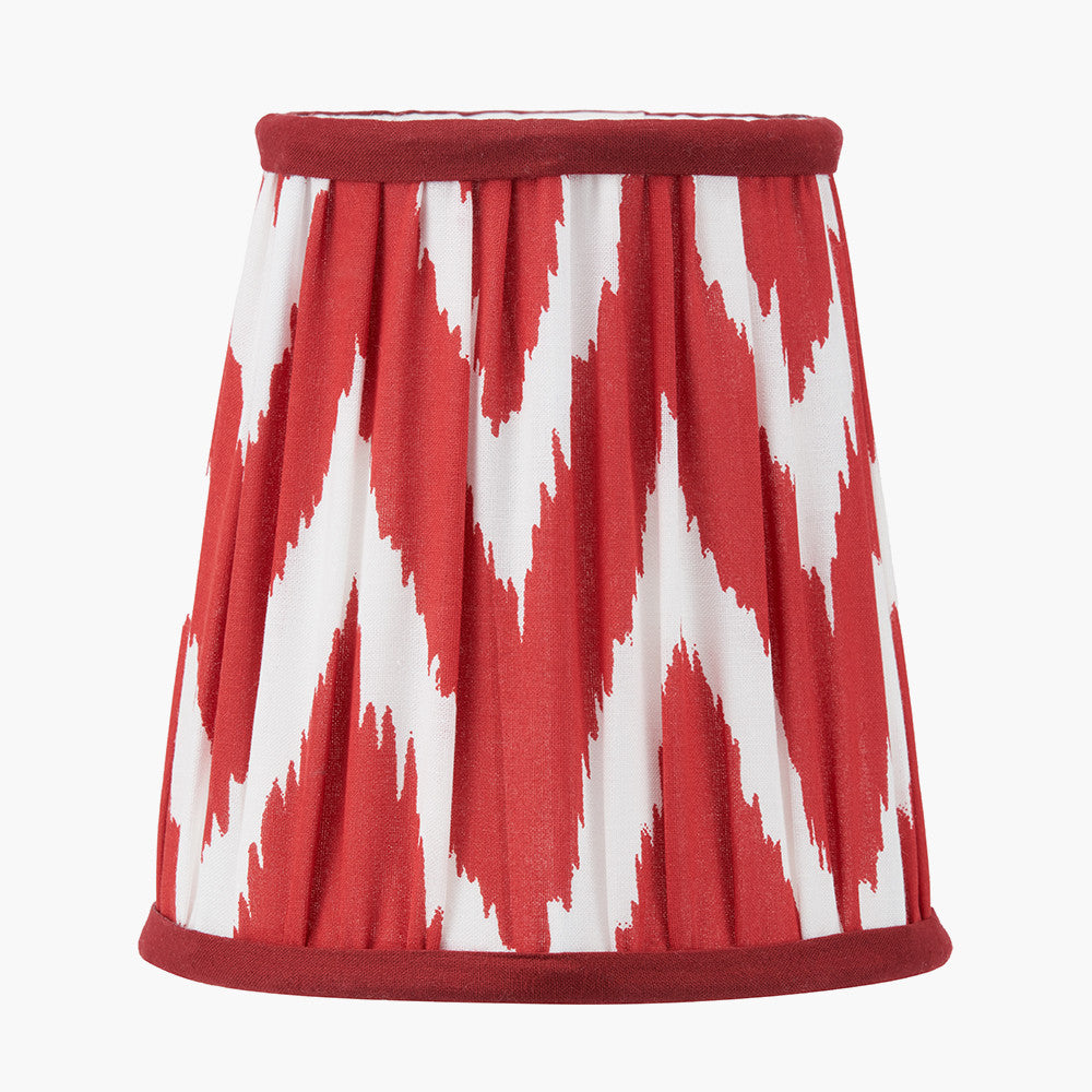 Kamilah 14cm Chevron Tall Lampshade - Red/Blue