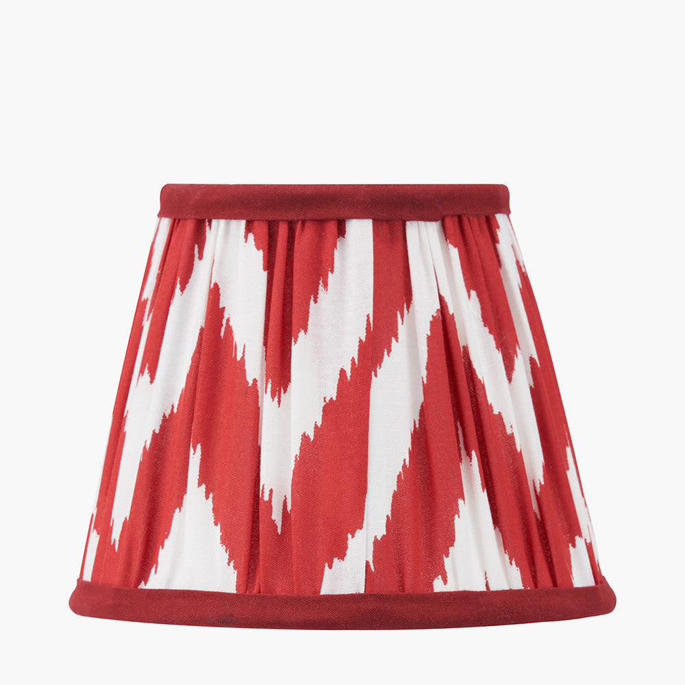 Kamilah Red/Blue Chevron Patterned Lampshade - Various Sizes
