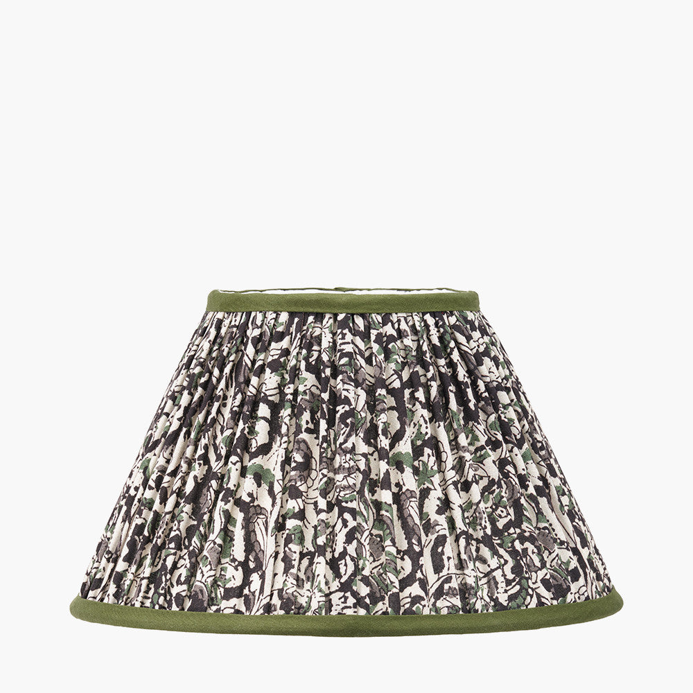 Ornella Green Floral Design Lampshade - Various Sizes