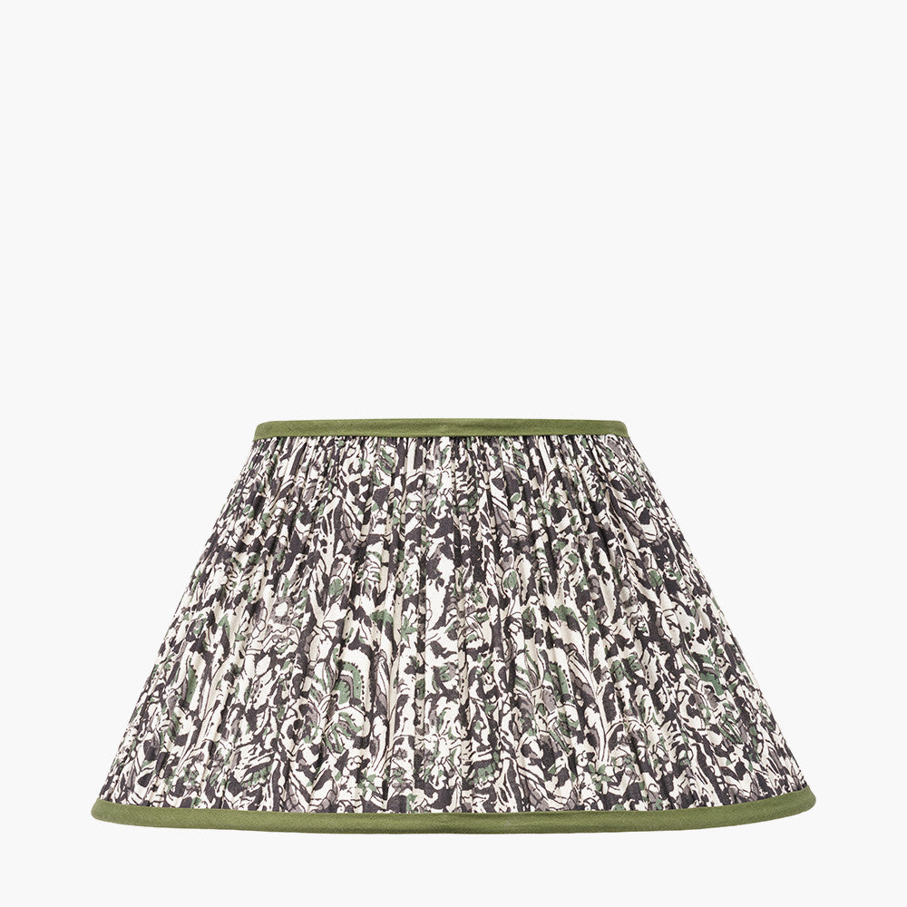 Ornella Green Floral Design Lampshade - Various Sizes