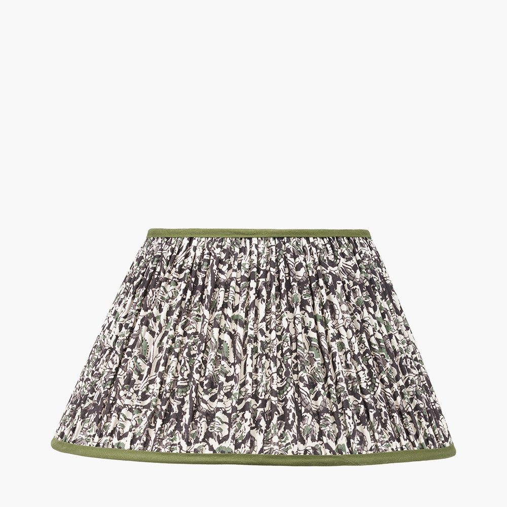 Ornella Green Floral Design Lampshade - Various Sizes