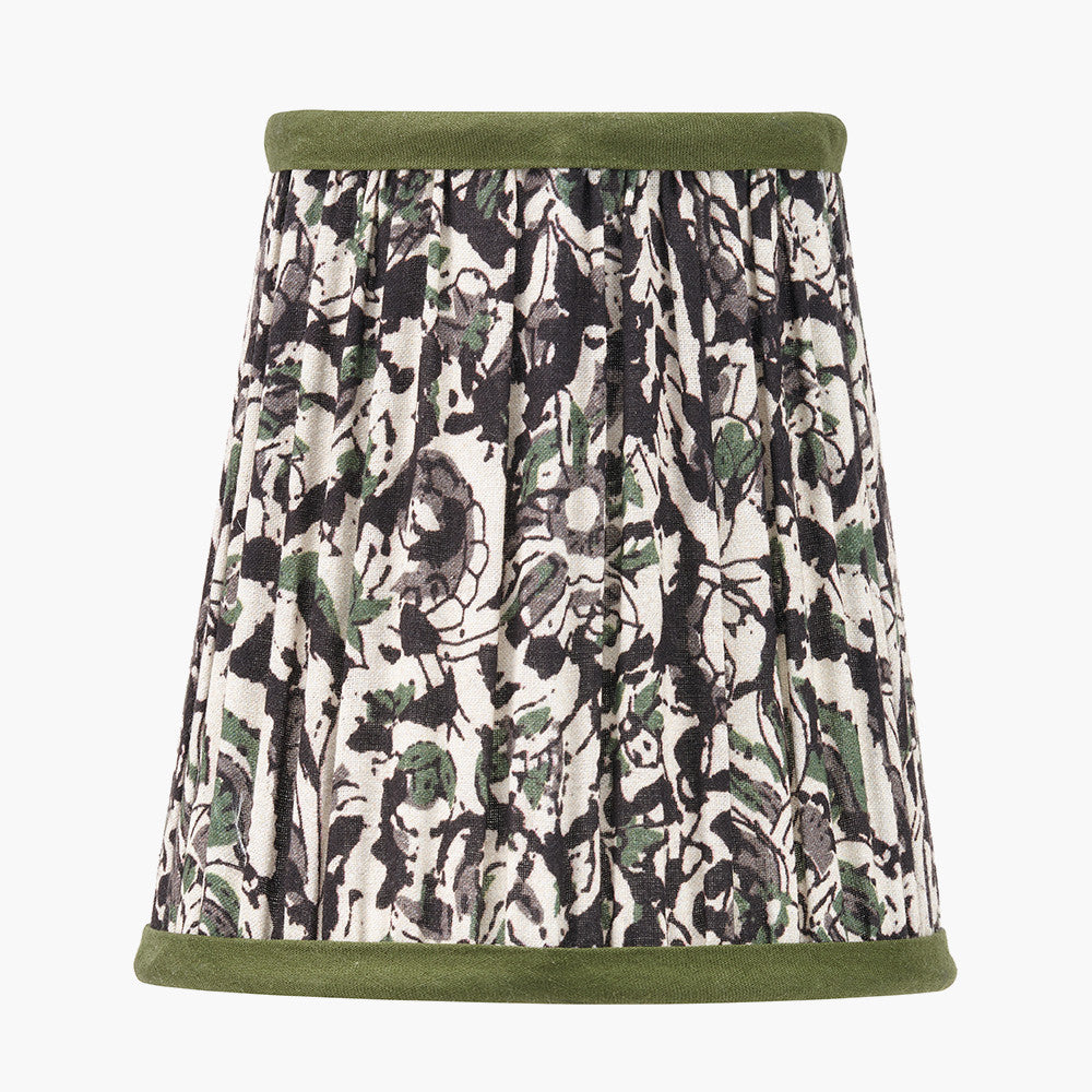 Ornella Green Floral Design Lampshade - Various Sizes