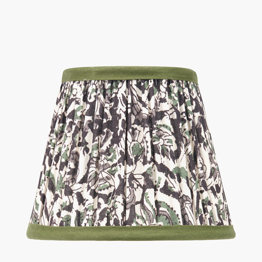 Ornella Green Floral Design Lampshade - Various Sizes