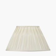 Garbo 45cm Silk Mix Pinch Pleat Lampshade - Cream/Gold