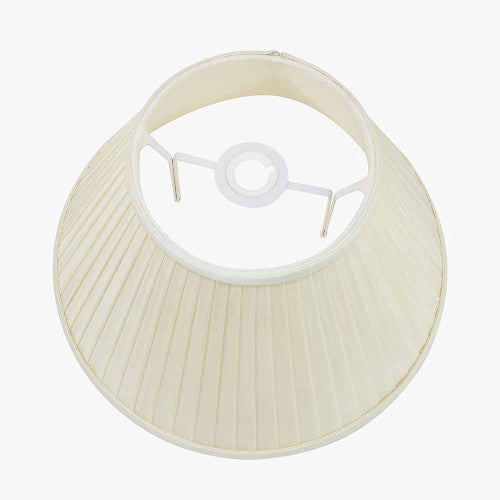 Bacall 40cm Almond Silk Knife Pleat Empire Lampshade