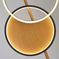 Curio Black Wood & Metal Floor Lamp Integrated LED