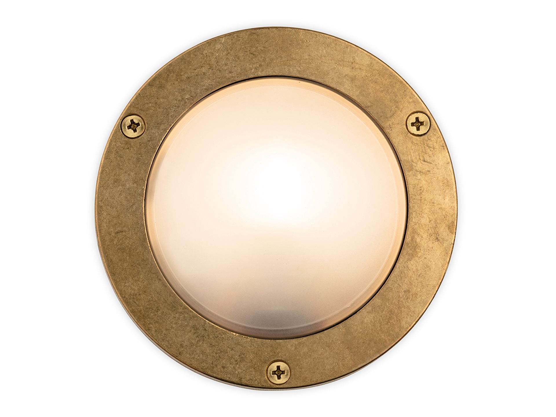 Blacksod Bulkhead- Solid Brass w Frosted Glass Finishes