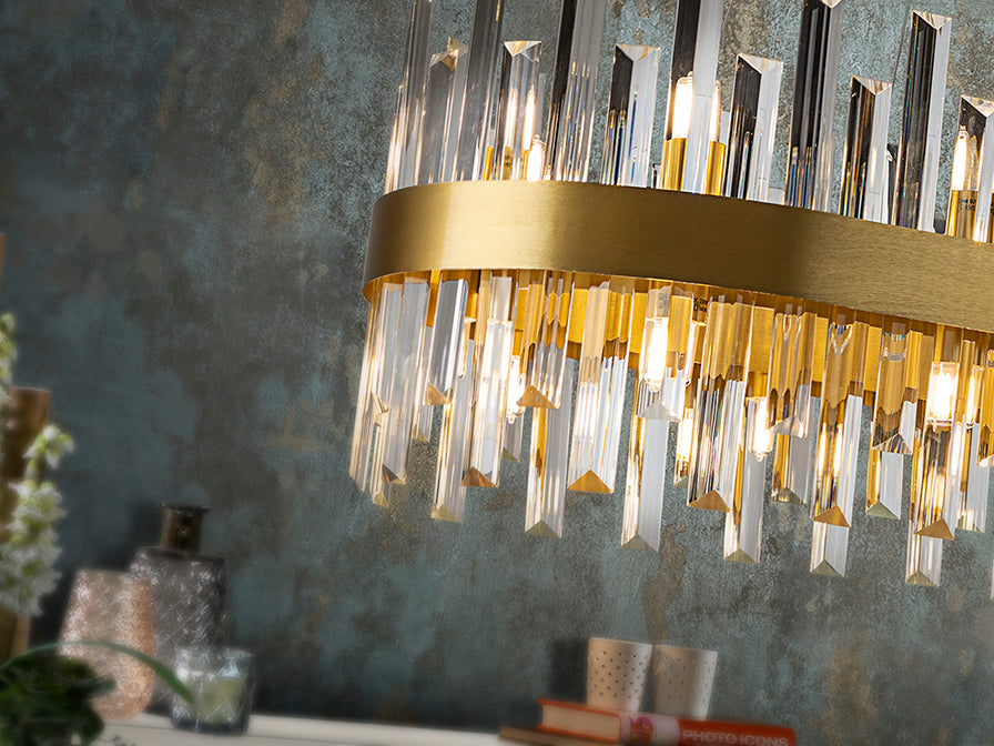 Grace 20Lt Oval Kitchen Table Island Light Golden