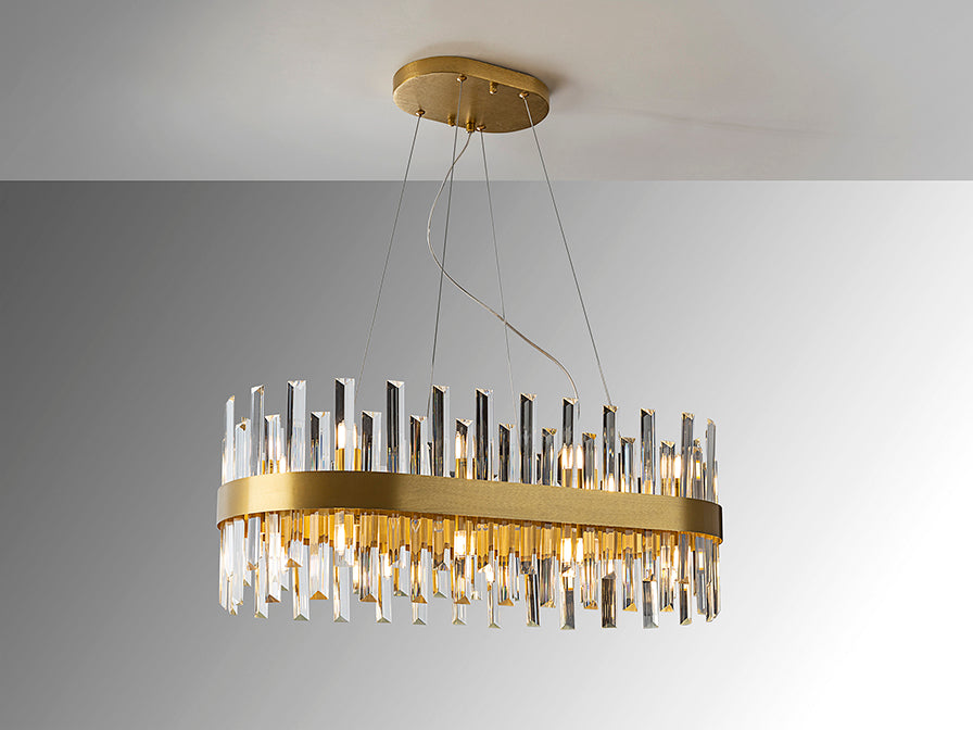 Grace 20Lt Oval Kitchen Table Island Light Golden