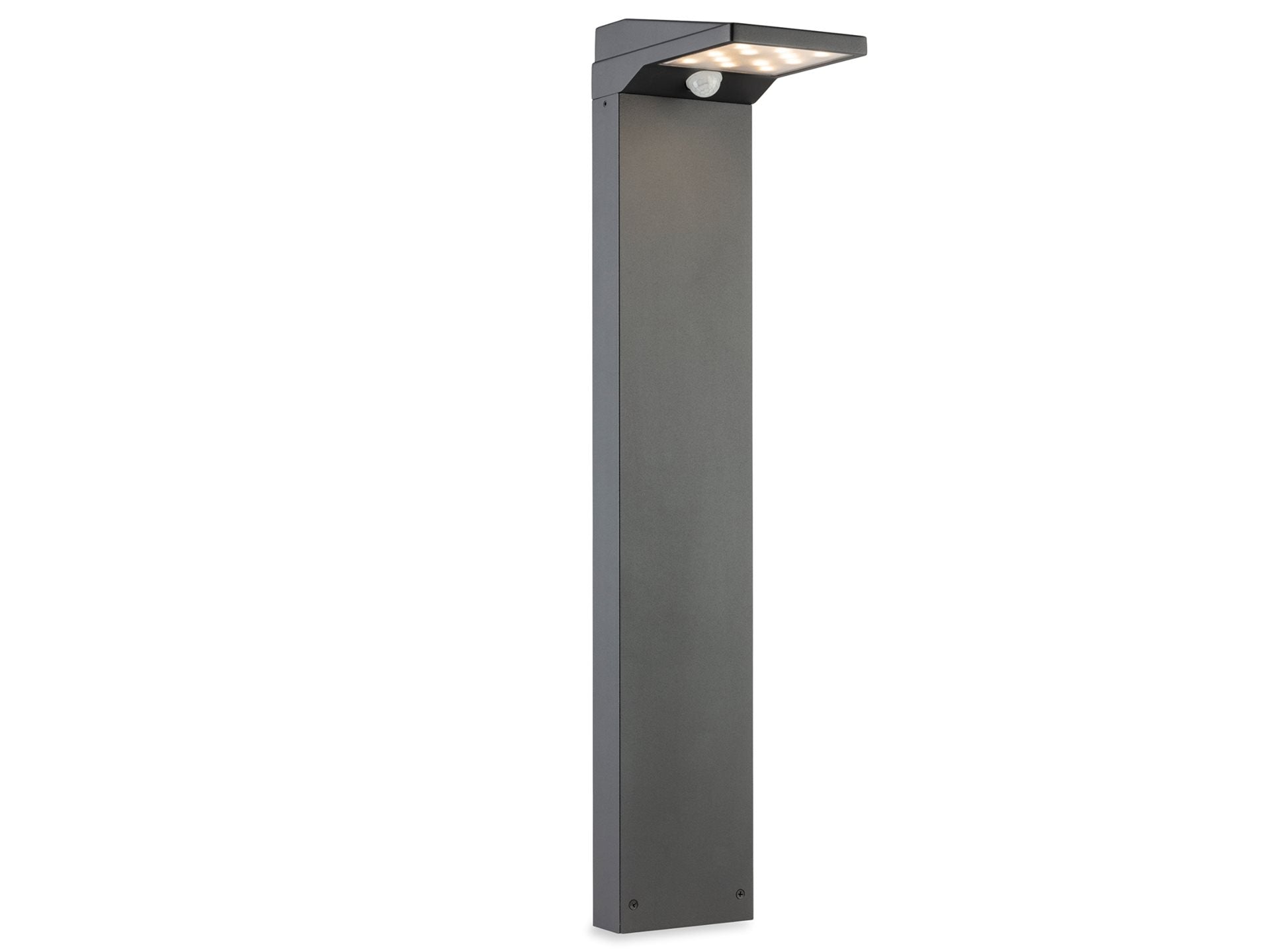 Cyrus LED Solar Post with PIR- Graphite