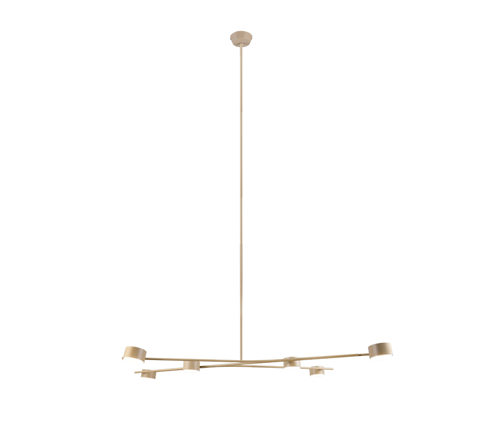 Coda Large Pendant- Black/ Biege Finish